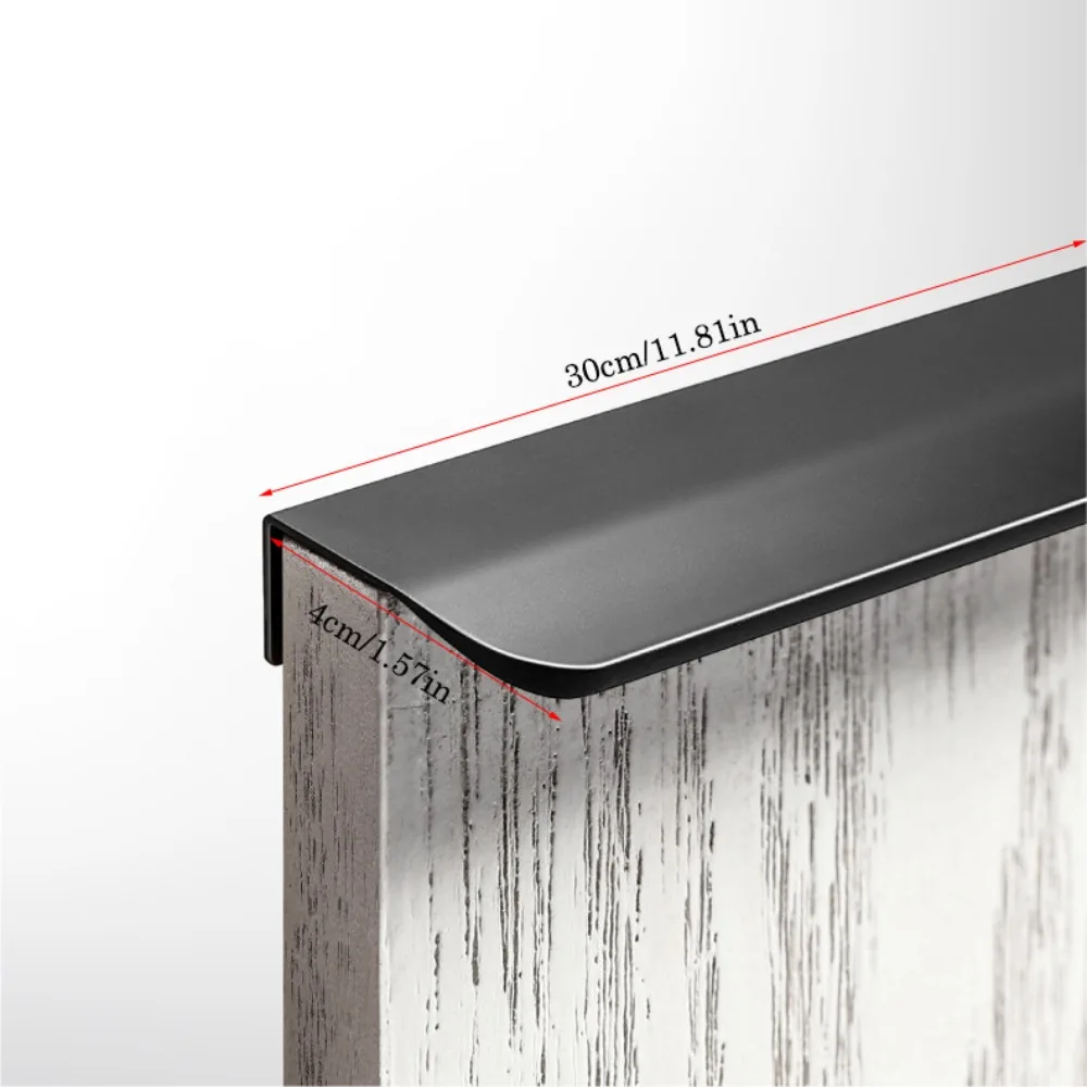 Skjulte skabsgreb i aluminiumslegering, skjulte antioxidante skuffegreb, moderne, snavsafvisende skabsdørgreb: Guldbørste