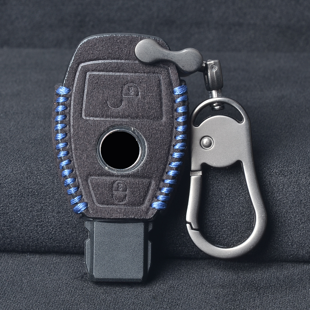 etui na kluczyk samochodowy klucz pokrywa robić Mercedes Benz A B C Class W203 W211 W204 CLS CLK 2017 E Class W213 2018 S class CLA SLK AMG brelok robić kluczy: Pomarańczowy