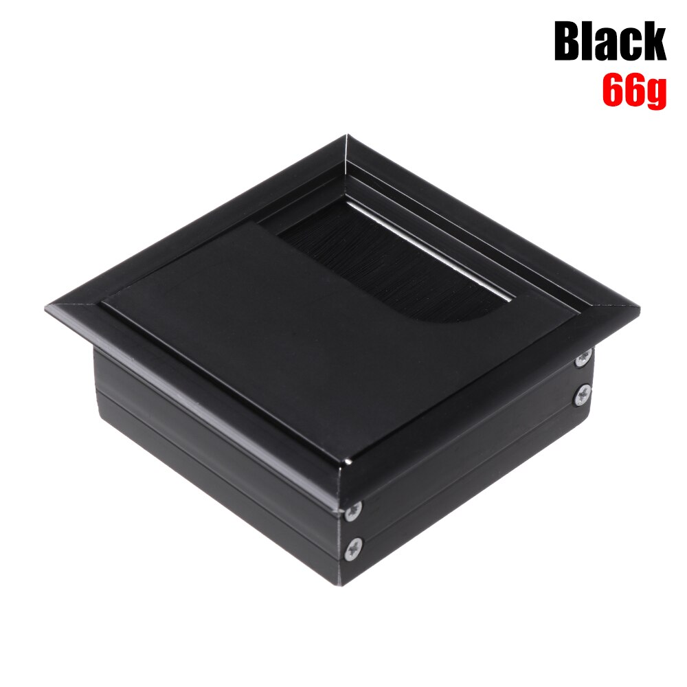1PC Office Computer Desk Wire Hole Cable Grommets Wire Hole Cover Outlet Port Wire Rack Organizer Furniture Hardware: 80x80mm-black