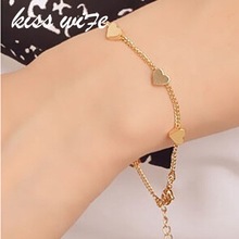 nouveaux accessoires de chauds simple mignon or coeur bracelet femmes pas cher étoile pendentif breloque chaîne Bracelets