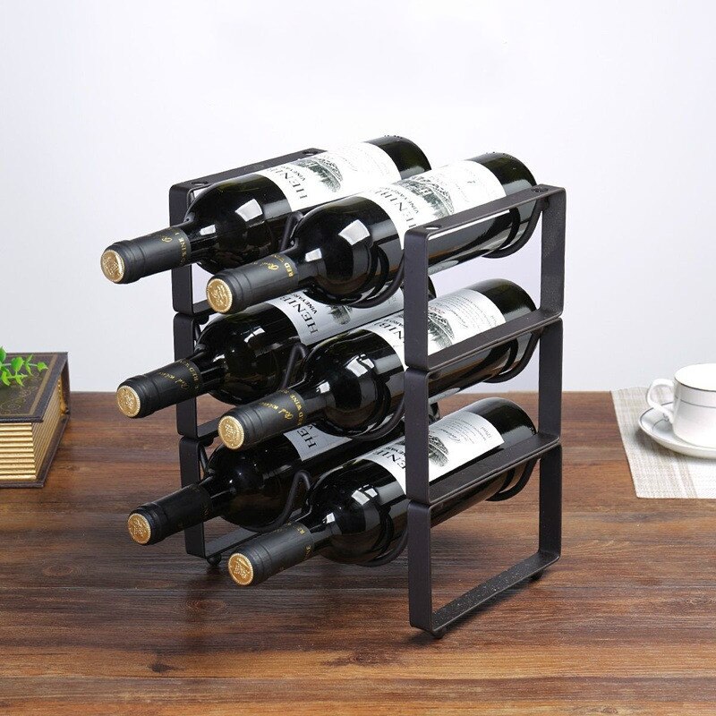 Wine Rack Wire Wine Display Rack Storage Bottles Rack Stand Home Accessory Holds 2/3/4 Bottles