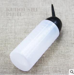 2Pcs Salon Hair Measuring Applicator Bottle Scale Hairdressing Tool Plastic Bottle Portable Hair Perming Tinting Small Size