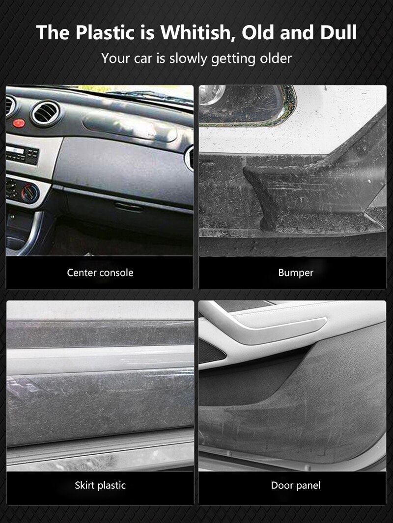 30ML Car Interior Exterior Decontamination Polish Wax Scratch Surface Repair Car Plastic Part Leather Window Retreading Agent