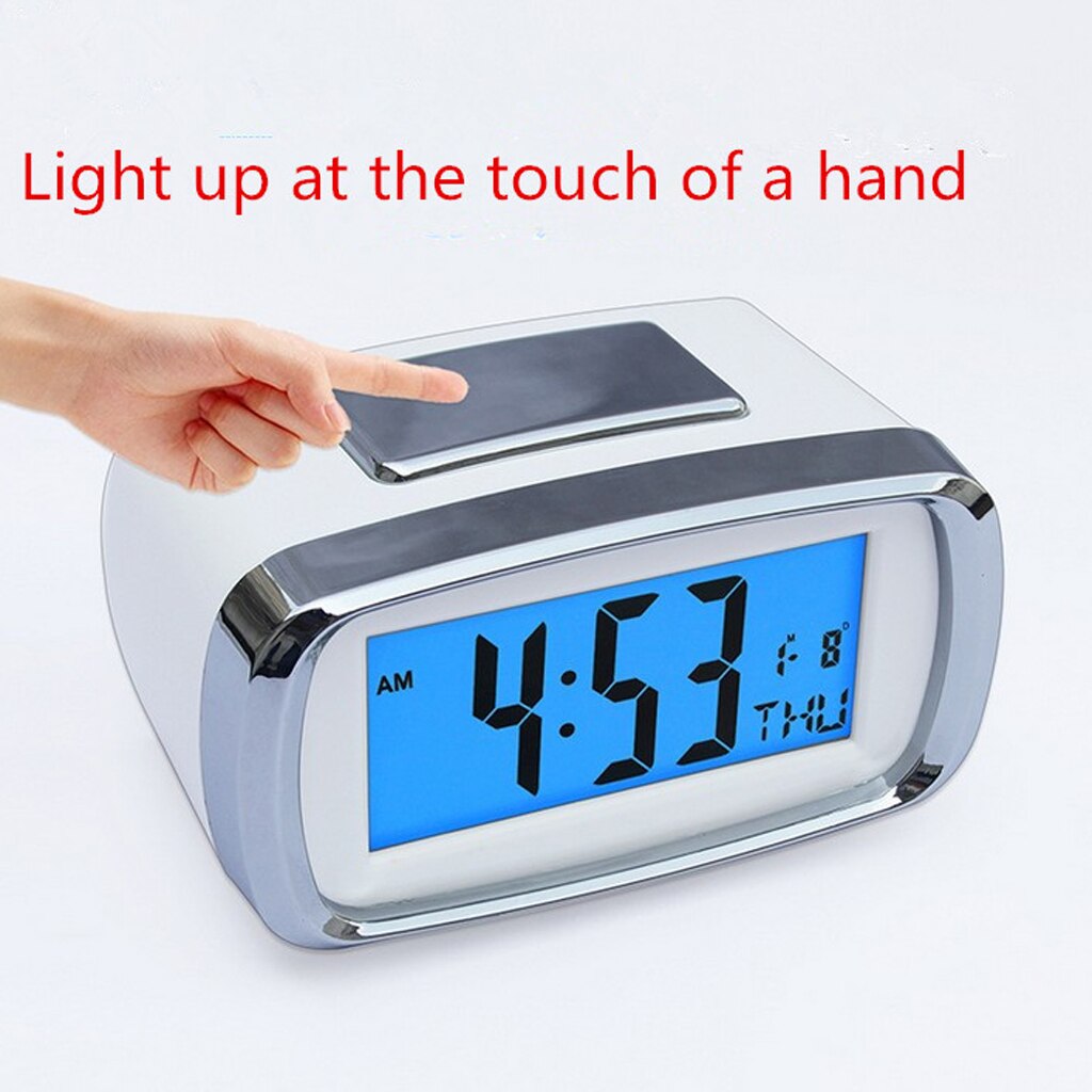 Digital Alarm Clock Battery Operated Back Light Snooze Function Large Digit Display Calendar