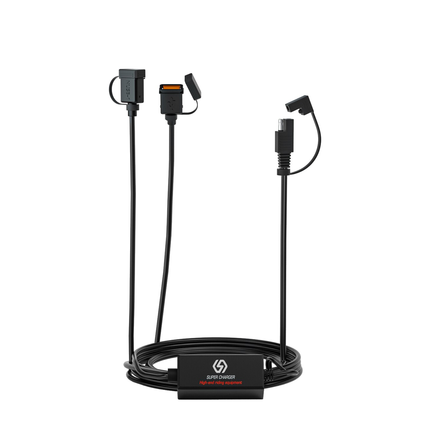 Cargador rápido SAE a USB para motocicleta, adaptador de desconexión de enchufe, resistente al agua, 36W, QC3.0, carga rápida 3,0, Chip inteligente incorporado: Dual USB Port