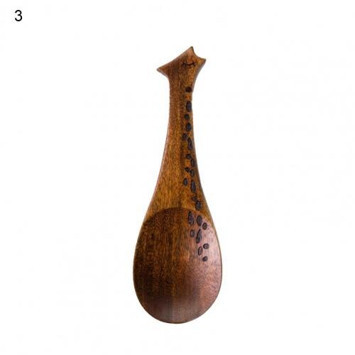 Ergonomic Handmade Rice Serving Spoon Wood Adorable Fish Shape Rice Scoop Paddle for Home Kitchen Tools: 3