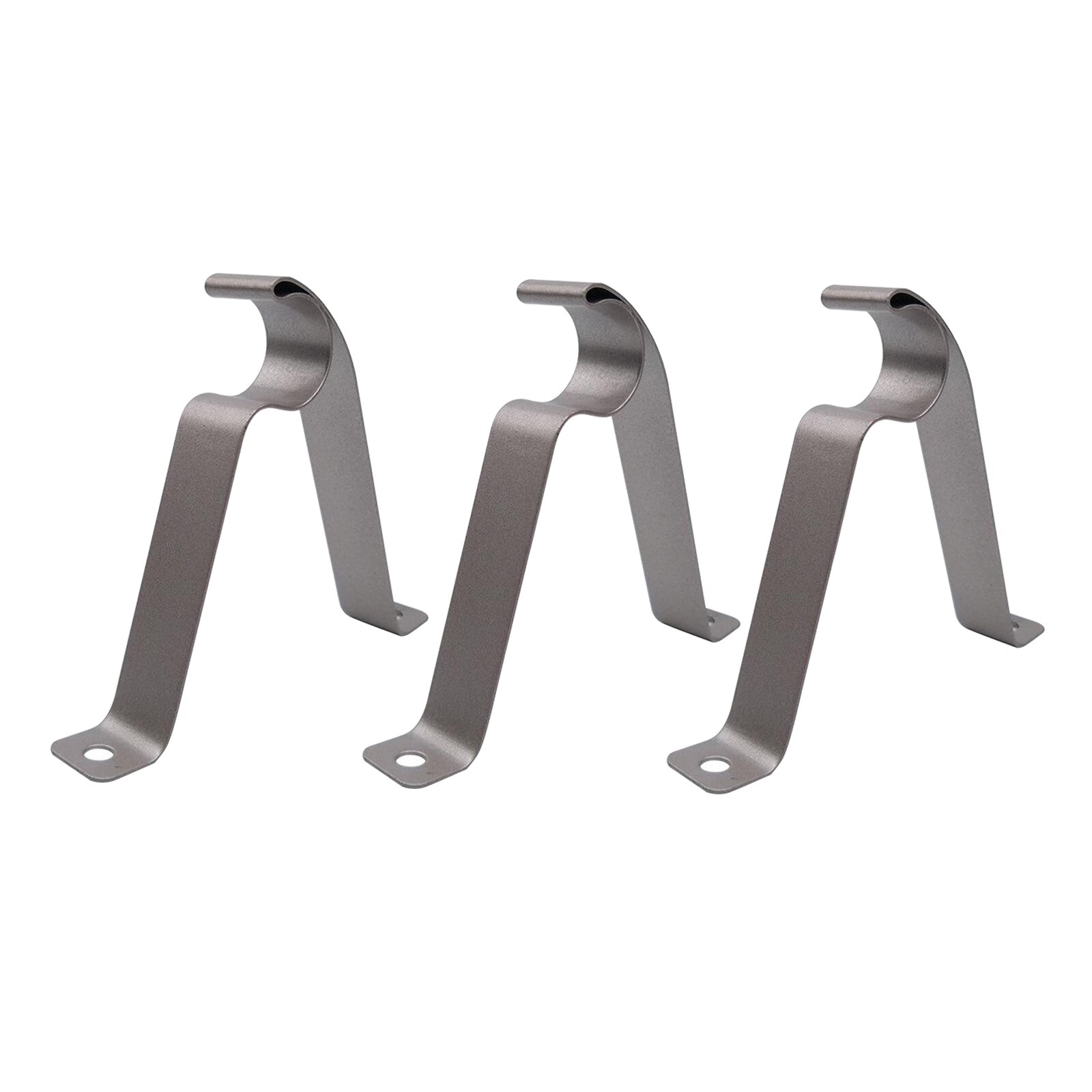 Premium Curtain Rod Brackets Rod Holders Support with Screw Home Organizer: 19mm gray