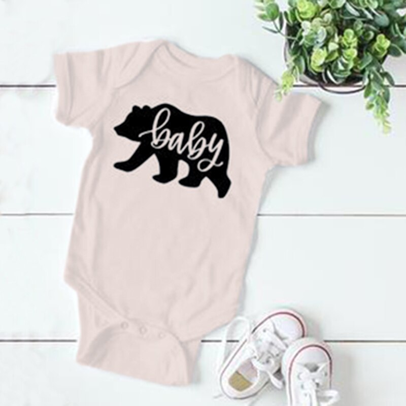 6m-12m zomerse cartoon korte mouwen schattige romper babymeisjeskleding babyjongenskleding babymeisjes onesie born babykleding: Naakt roze / 6m