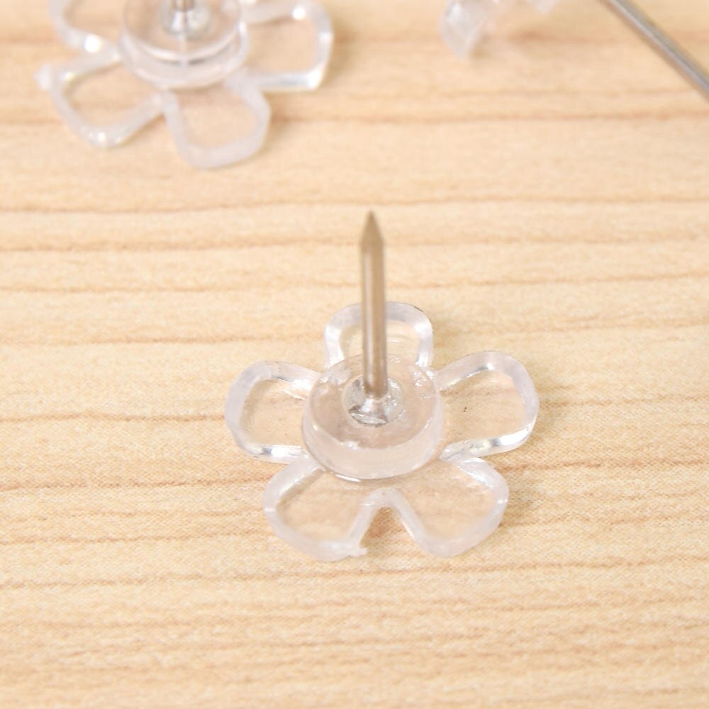 100 Pcs Bloemvorm Decoratieve Leuke Thumb Kopspijkers Miniaturen Pushpins Push Pins Voor Foto Muur, Kaarten, Bulletin Board