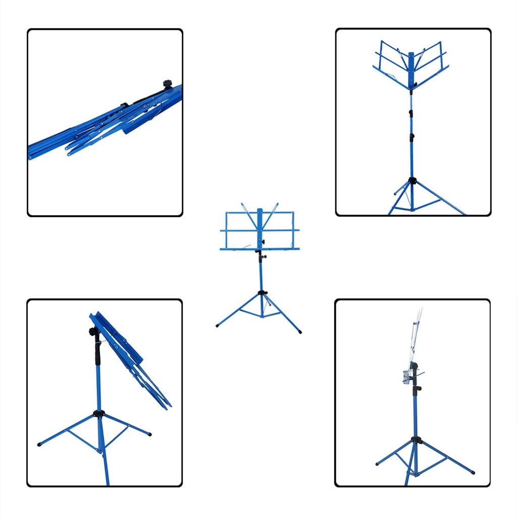 Portable Folding Heavy Duty Metal Music Stand Sheet Music Stand + Waterproof Carrying Bag