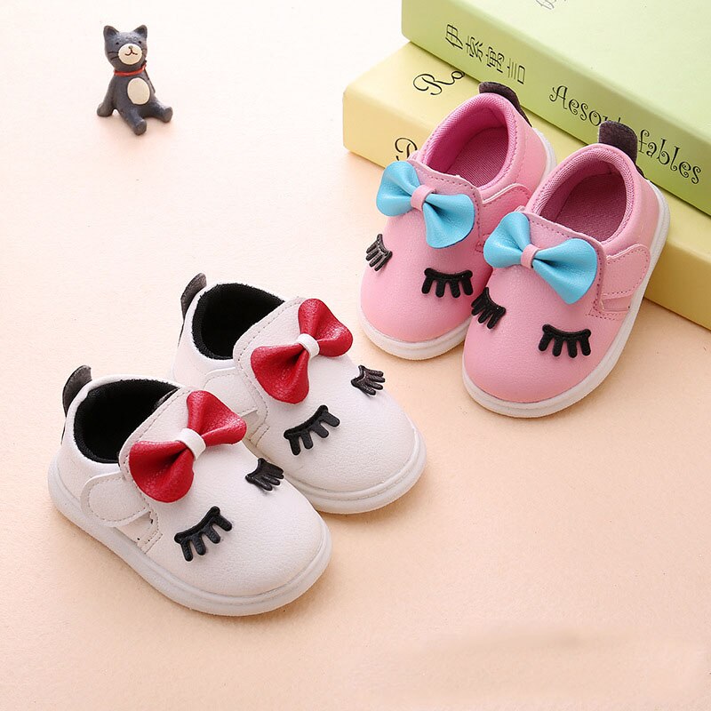 0- 2 Year 1 Year Baby Girl Shoes 2 Year Baby Casual Shoe Newborn Girl Butterfly-Knot Toddler Shoe Infant Cork Shoe