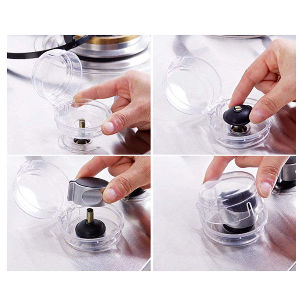 6PCS Material Kitchen Gas Stove Knob Covers Heat-Resistant Knob Case For Children Safety