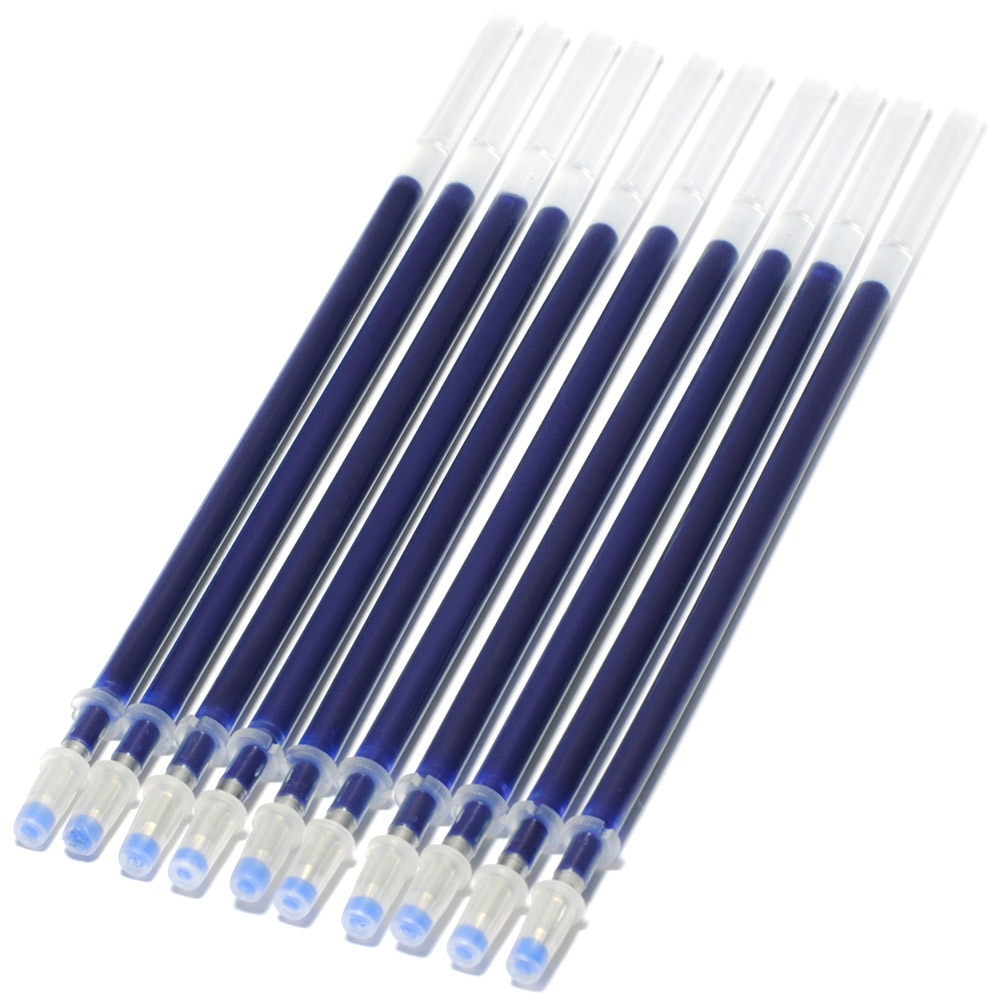 10PCS/LOT 13CM Length 0.5mm Point Roller Ball Pen Refill Black Blue Ink Ballpoint Pen Refills Office School Supplies DIY