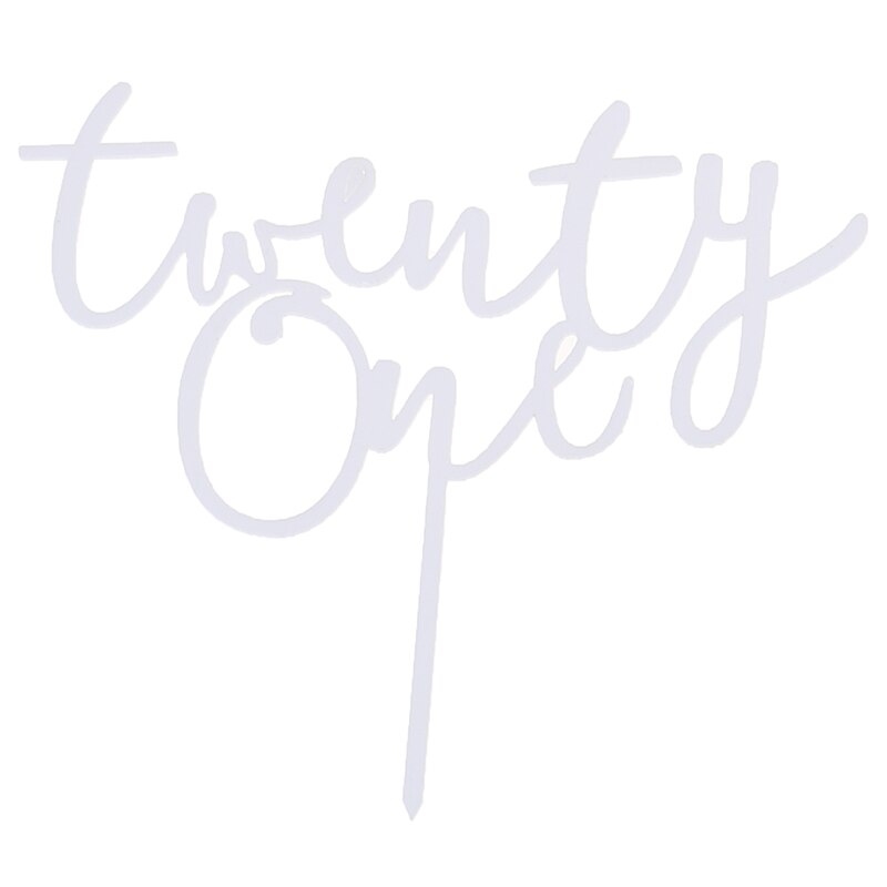 1pc Twenty One Happy Birthday Acrylic Cake Topper Letters Number 21 Acrylic Cupcake Topper For 21st Birthday Party Cake Deco