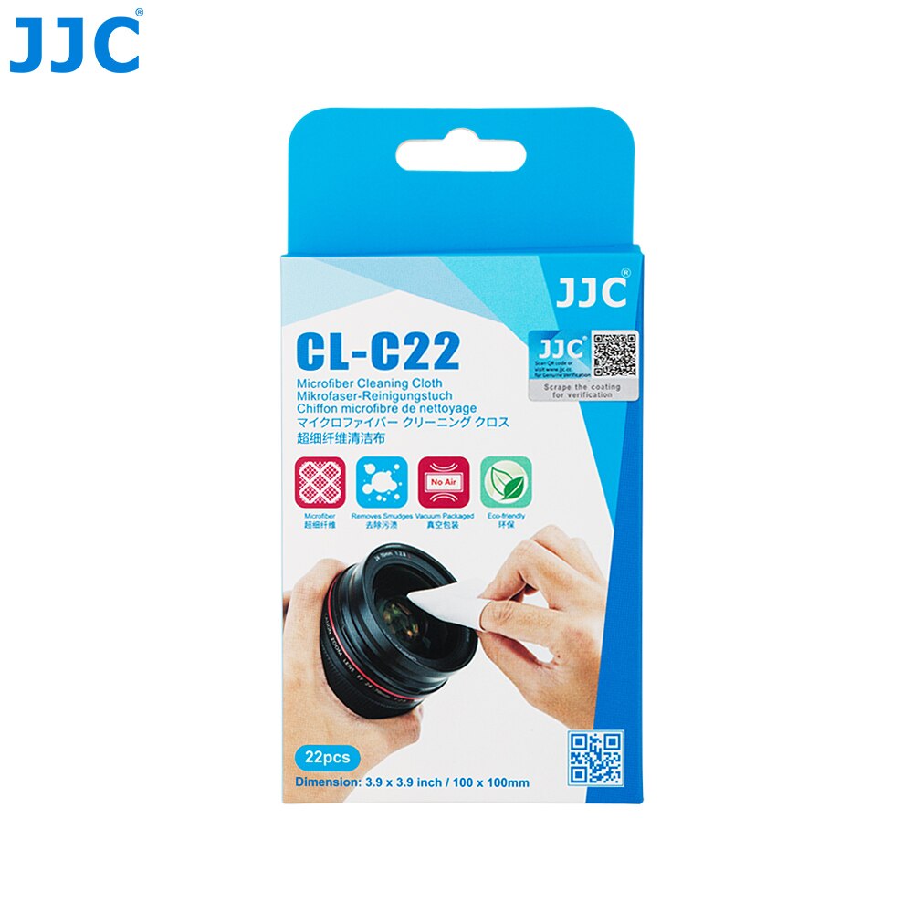 JJC CL-C22 22PCS/LOT Microfiber Cleaning Cloths For Camera Lens, Smart Phone, Tablet, Kindle, Eyeglass, Watch, Jewelry