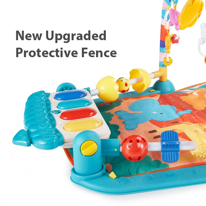 Baby Muziek Rack Speelkleed Puzzel Tapijt Met Piano Toetsenbord Kids Baby Playmat Gym Kruipen Activiteit Tapijt Speelgoed Voor 0-12 Maanden