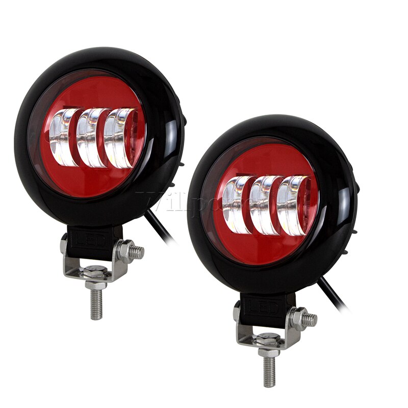 Offroad Auto 27W 5 "Led Projector Koplamp Spotlight Voor Jeep Wrangler Jk 4X4 Truck Utv Atv suv 6000K Wit Ronde Mistlamp: R Red