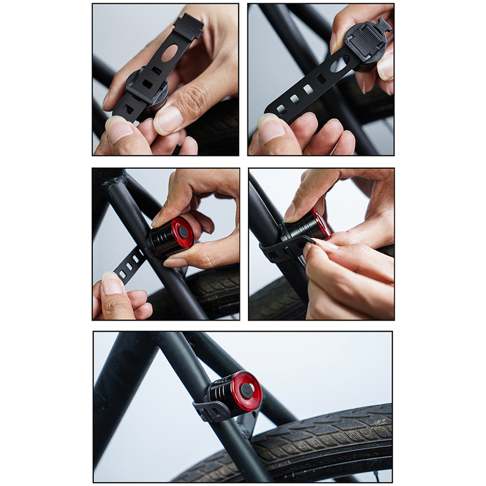 wasserdicht 3 Modi Fahrrad Taillight 200 Lumen Helm hell Nacht Reiten Warnung Fahrrad hell Fahrrad Rückseite hell Fahrrad Zubehör