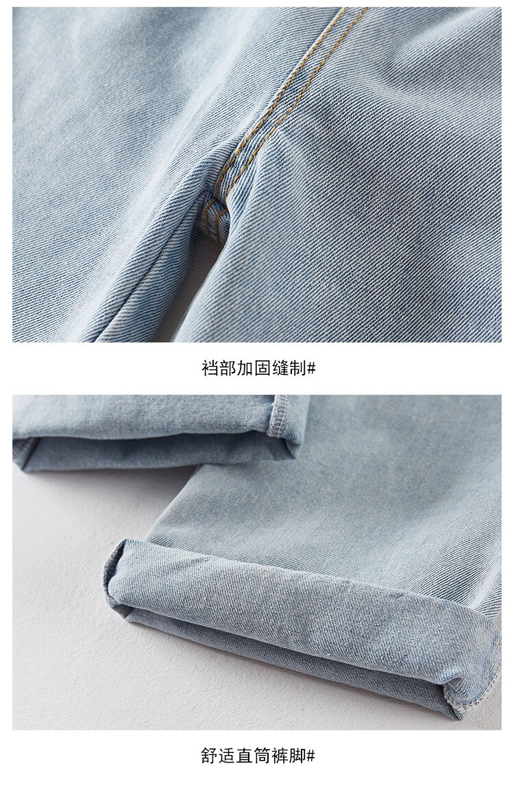 Pantalones vaqueros para niñas de 10 a 12 años, informal de pierna ancha para verano y otoño,