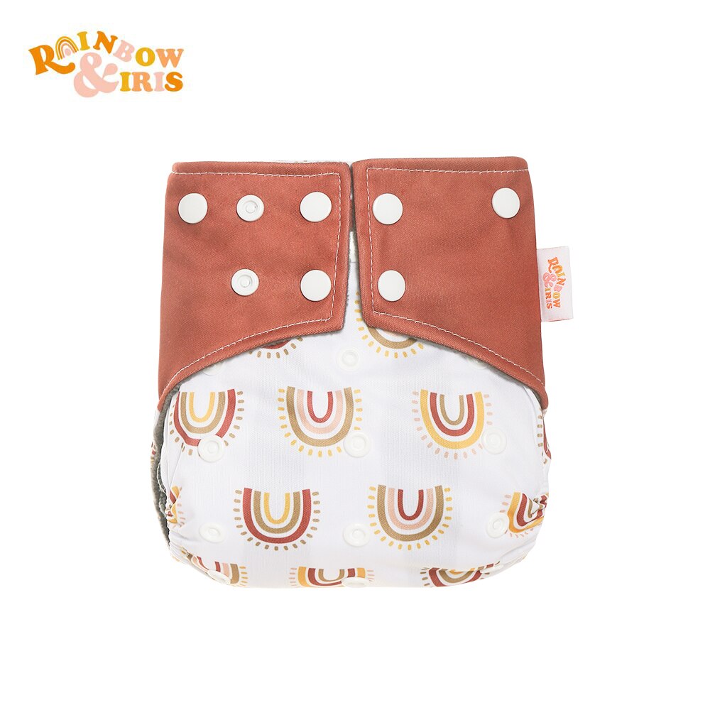 Rainbow&amp;Iris Waterproof Diapers Adjustable Baby Diaper Bamboo Charcoal Lined Diapers
