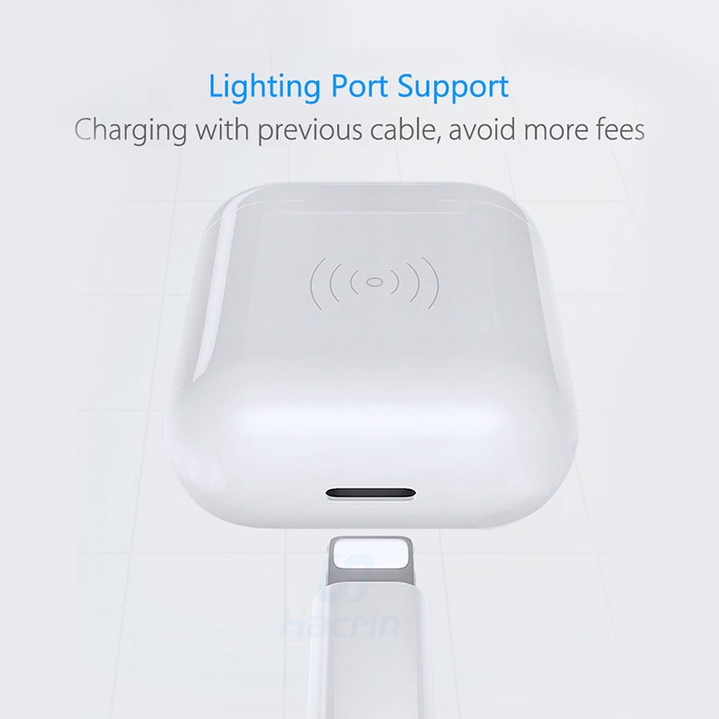 Wireless Charging Case For AirPods With Pairing Pop up Windows Qi Charger Replacement For Air pods 1 2 Airpod Charging Case Box
