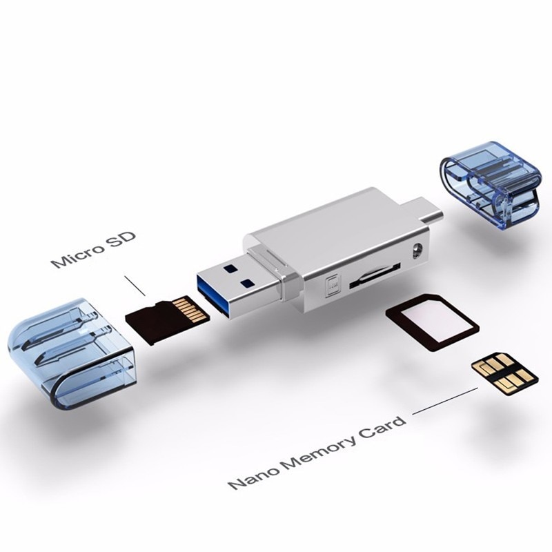 For Huawei P30 P 30 Pro P30Pro VOG-L09 NM Card Nano Memory Card 128GB 90MB/S NM-Card With USB3.1 Gen 1 Type-C TF/NM Card Reader: NM Card Reader