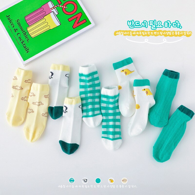 5 Paare Frühling Sommer freundlicher Socken für Mädchen Neugeborenen Jungen Socken Cartton freundlicher Sport Baumwolle Socken