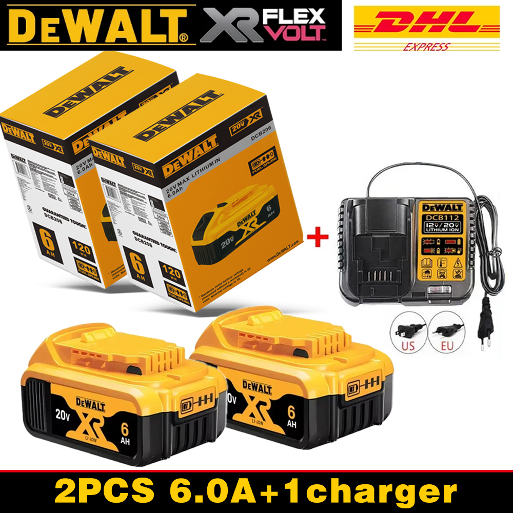 DEWALT original 18V, 6.0AH, DCB115, DCB118, DCB205, DCB200 battery charger, fast charging, lithium battery, tool battery