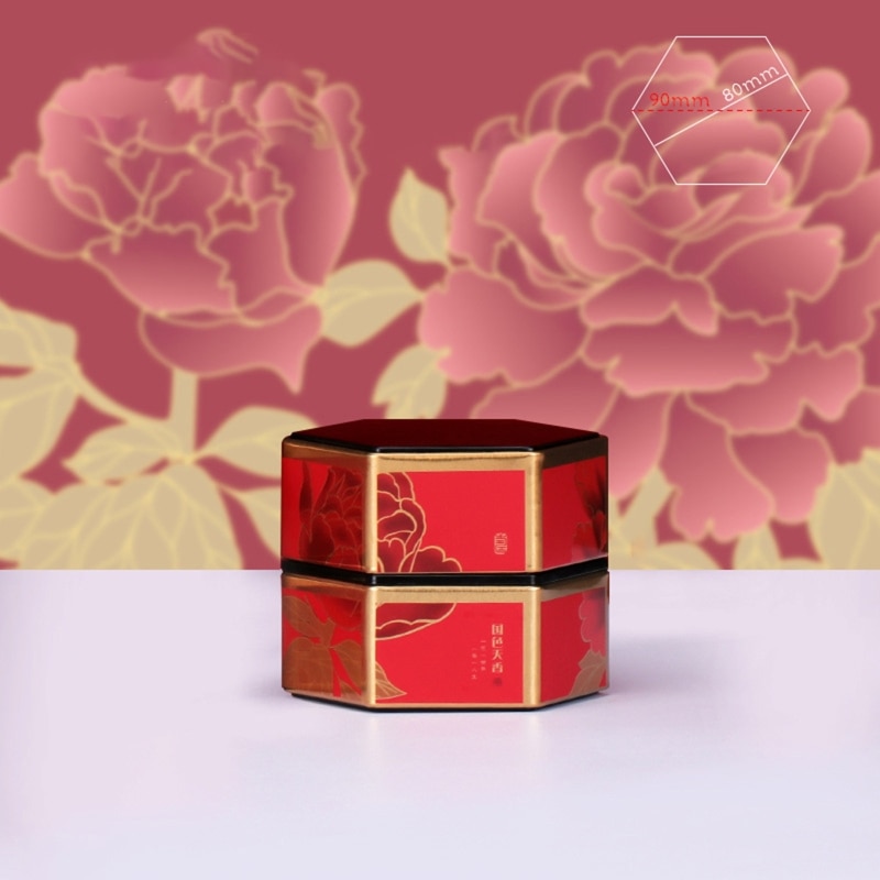 Q1JB Hexagon Thee Opslag Containers Thee Blikken Voedsel Opslag Container Snoeppot Blikjes Voor Thee Koffie Kruid Chocolade Suiker Kruiden