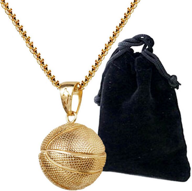 Basket Pendente Della Collana Dell'acciaio Inossidabile Della Catena Della Collana Degli Uomini Delle Donne di Sport Hip Hop Dei Monili