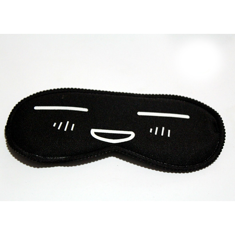 Cute black mask cartoon pattern sleeping eye mask Eyeshade Cover Shade Eye Patch girls Portable Blindfold Travel Eyepatch