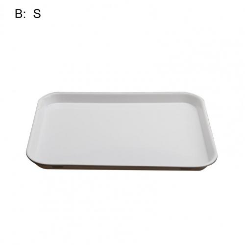 Plastic Tray Plastic Dessert Serving Tray Fruit Tea Breakfast Bread Tray Multi-function Rectangular Storage Tray for Home: B S