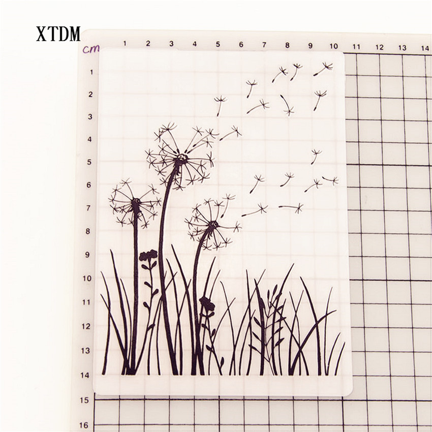 Easter plastic dandelion template craft card making paper card album wedding decoration Embossing folders