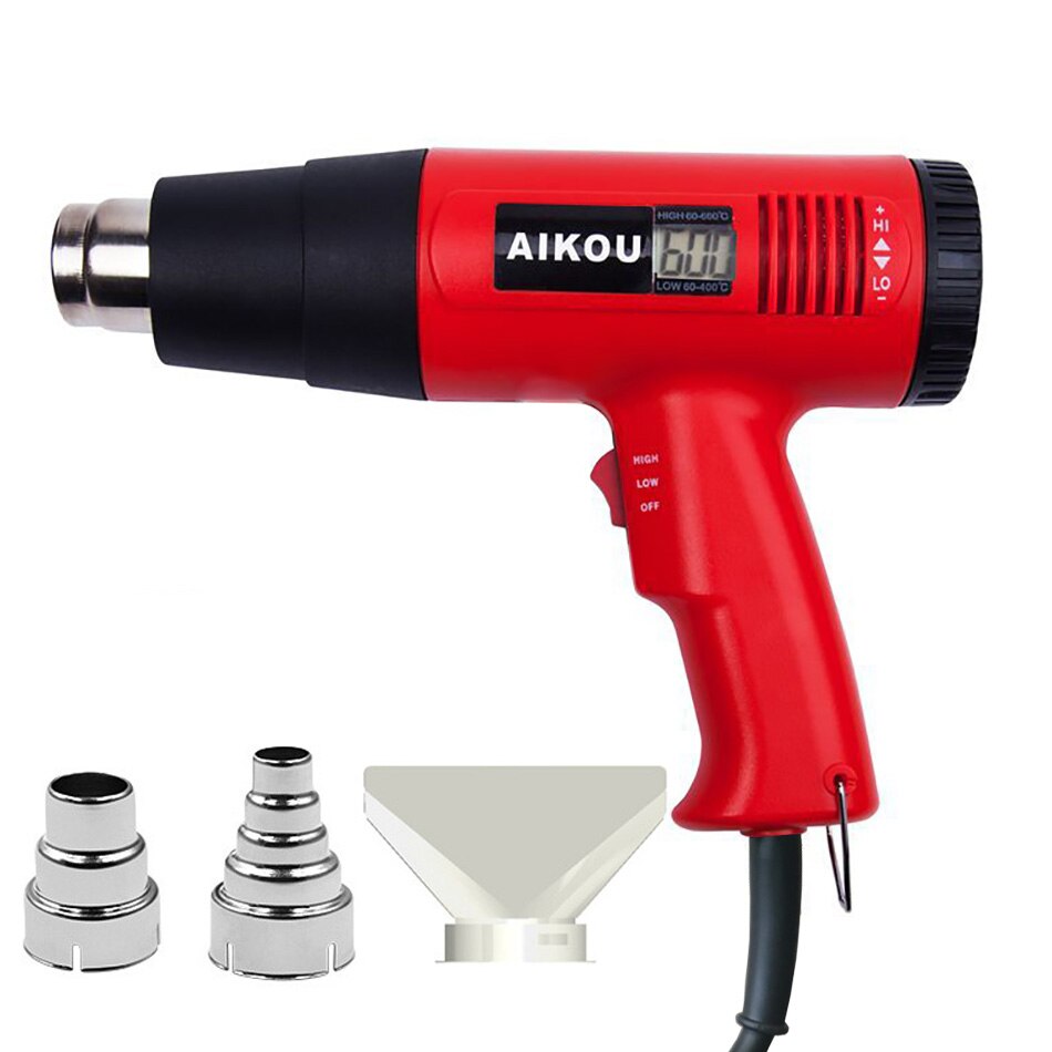 YUMILI Warmteluchtpistool, 220 V, 450 W, LCD, verstelbaar