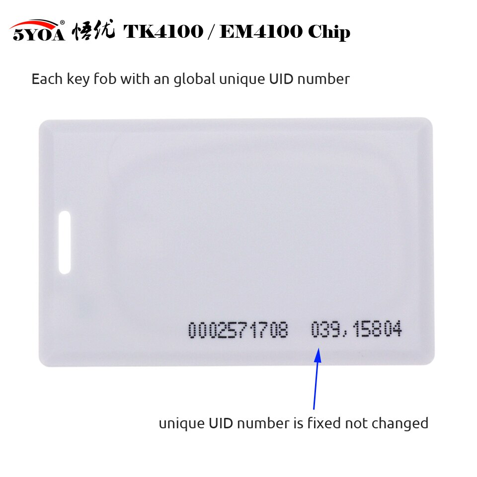 10pcs 1.8mm EM4100 Tk4100 125khz Access Control Card Keyfob RFID Tag Tags Sleutelhanger Token Ring Proximity chip