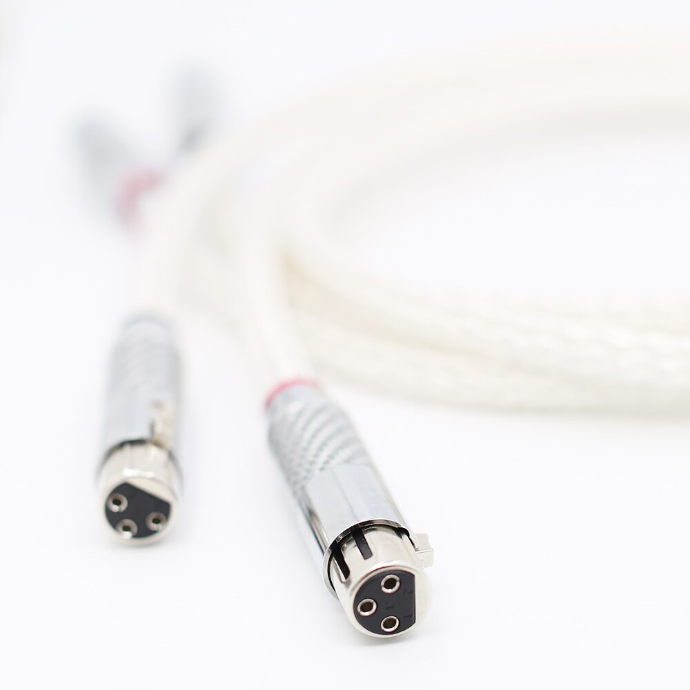 1Pair OCC Silver plated XLR Audio cable Balance cable XLR Cable Male to Female M/F Audio Cable 8AG Twist Cable
