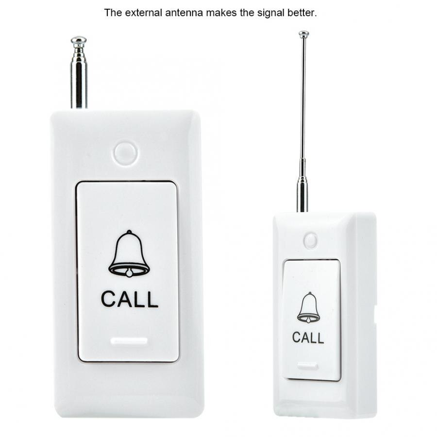 Mini Wireless Alert Call Help White Button Guest Call for Hospital Restaurant Nursing Home Button Guest Call