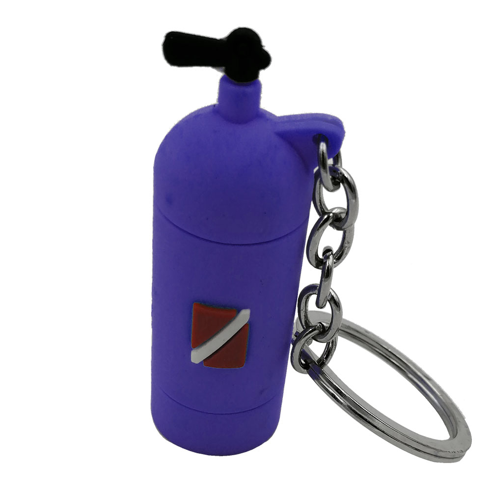 5 Kleuren Mini Scuba Air Tank Mini Cilinder Fles Sleutelhanger Sleutelhanger Diver Duiken: Blue