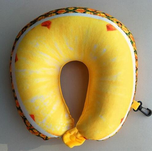 Frugt u-formet rejsepude nanopartikler nakkepude vandmelon citron kiwi appelsin bilpuder blød pude boligtekstil: 9