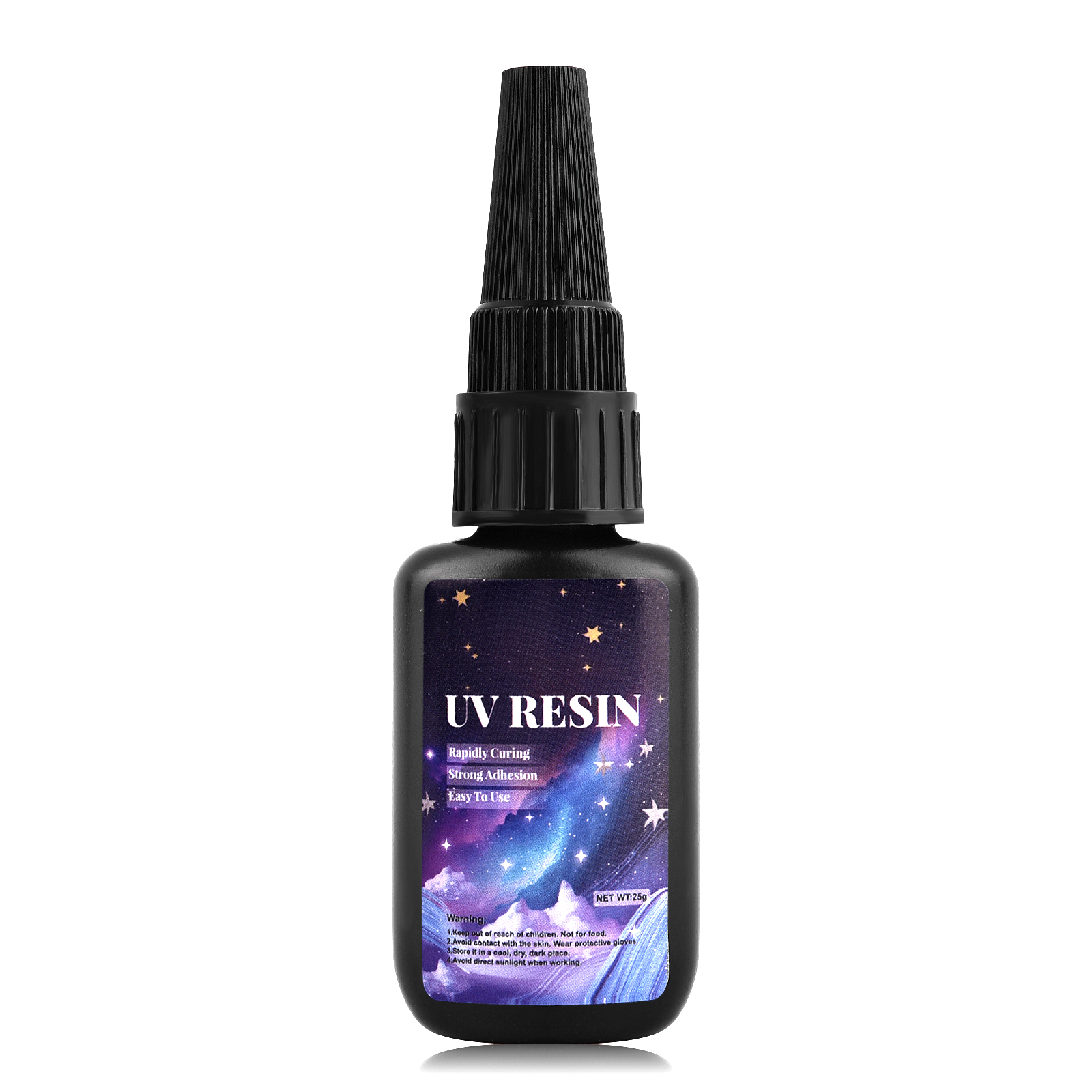 UV-Harz-Kleber, 25 g, klarer Hartkleber, ultraviolett, schnell trocknend, Typ Solarhärtung, Epoxidkristall, transparent, hohe Härte, DIY-Schmuck: Weiß