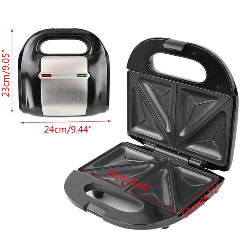 Wafel Maker 750W Mini Huishoudelijke Wafel Sandwich Maker Multifunctionele Broodrooster Ontbijt Bakken Making Machine, Eu Plug