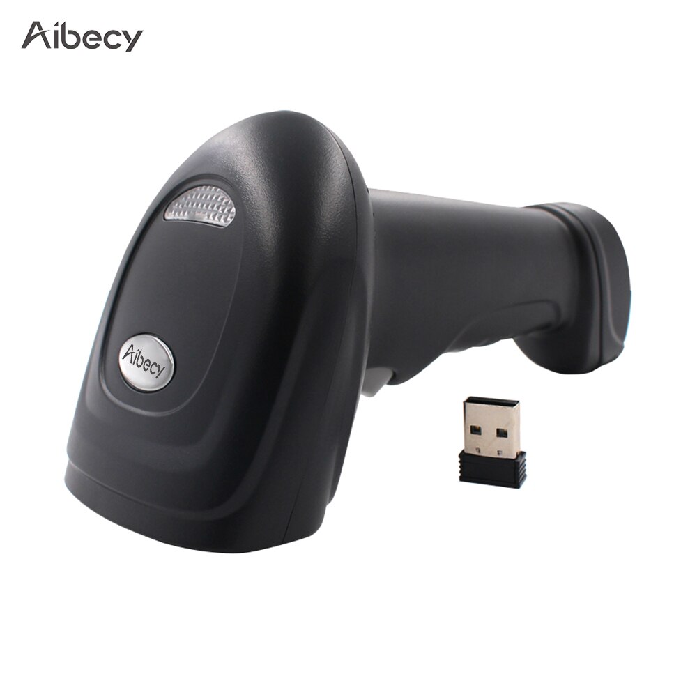 Aibecy Handheld 2.4G Wireless USB Wired 1D Barcode Scanner CCD Bar Code Reader for Windows Mac Android OS