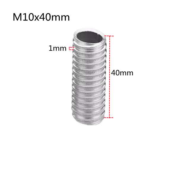 Tubo de diente hueco M10, rosca interna, tuerca de tornillo hueca, tapa de lámpara, varilla de conexión de araña, accesorios de iluminación de Base fija, 10 Uds.: M8