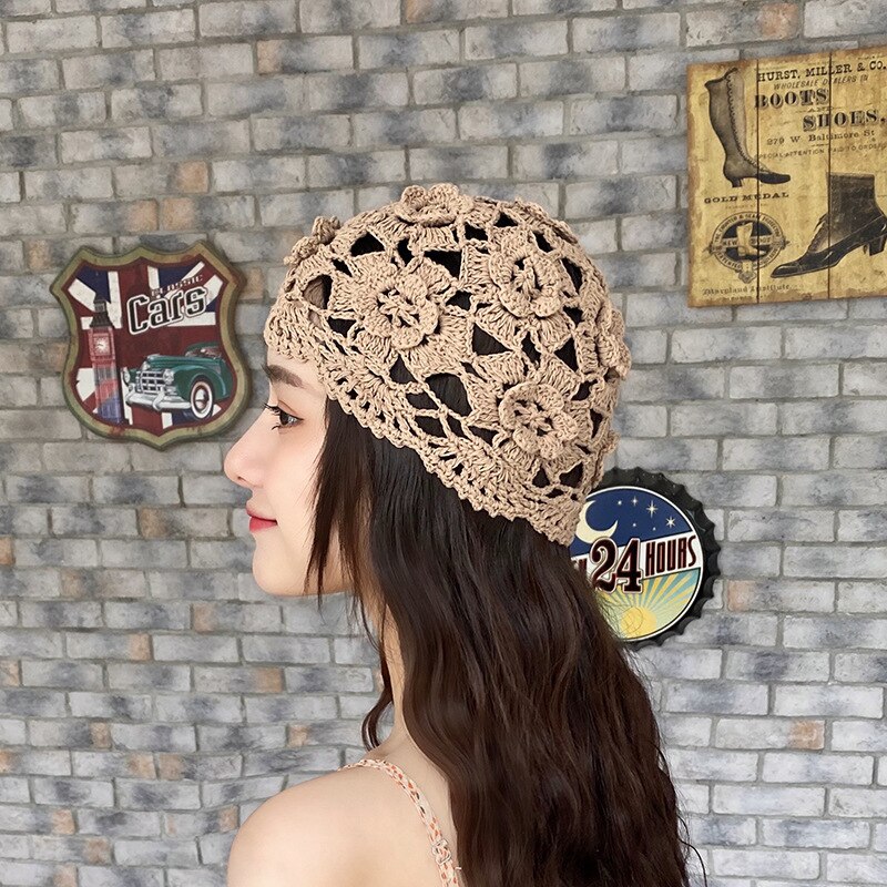 Neymar Gorras Vader Hoed Handleiding Weven Breien Hollow Out Thin Cap Ademende Hoed Nat Tulband Baotou Motorkap Leeftijd seizoen