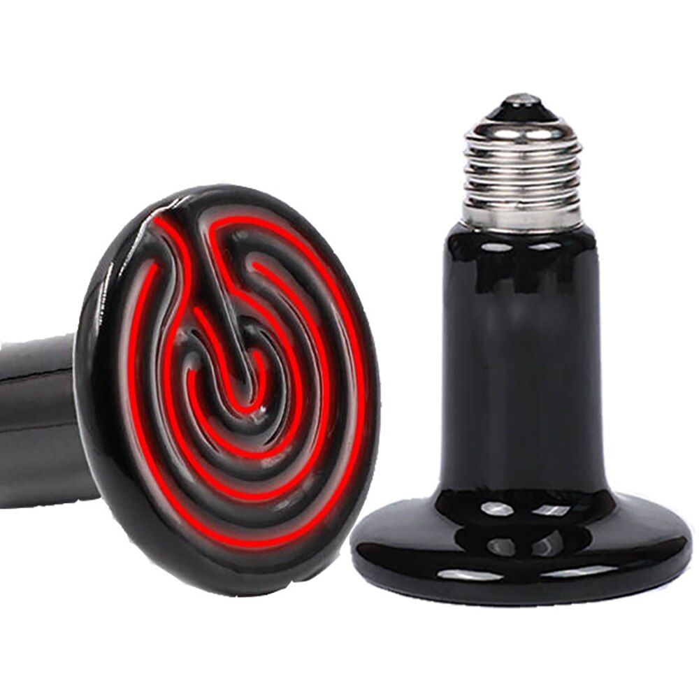 Reptil lámpara de calefacción 25/75/100/200W cerámica Lámpara de infrarrojos bombilla para reptiles de equipos de Control de temperatura de 220v-240v