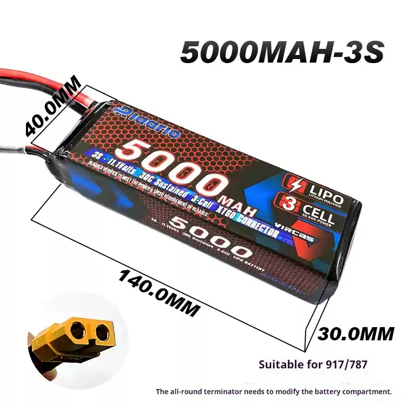 Rlaarlo Afstandsbediening Speelgoedauto Rc Productserie 2800/3300/5000mAh 7.4v 2s/11.1v 3s Batterij Oplaadkabel Accessoire Upgrade