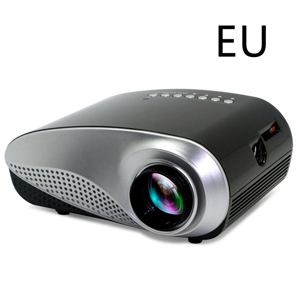 Mini Projector Full HD Portable LED Projector Multimedia Home Theater USB VGA HDMI TV Home Theatre System: White Green