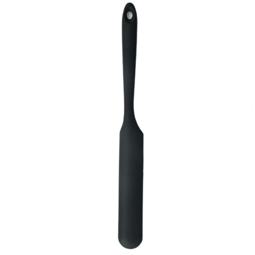 1 PCS Non-Stick Long Handle Spatula Silicone Easy to Hold Multifunction Baking Fruit Sauce Spatula Kitchen Utensil Accessories: black