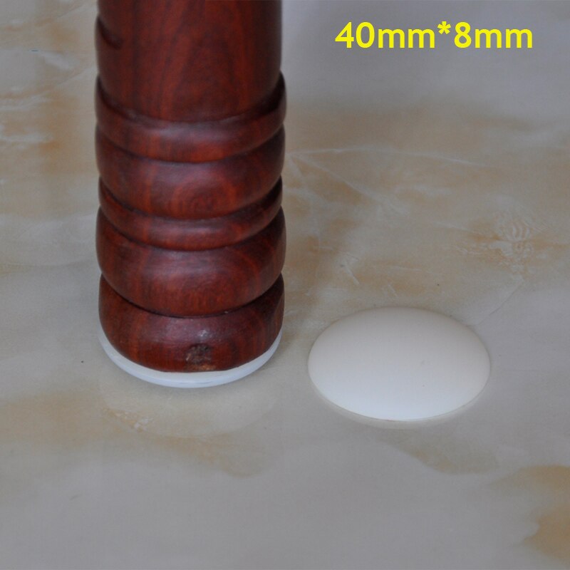 12pcs 40mm*8mm white self adhesive soft anti slip bumpers silicone rubber feet pads great silica gel shock absorber