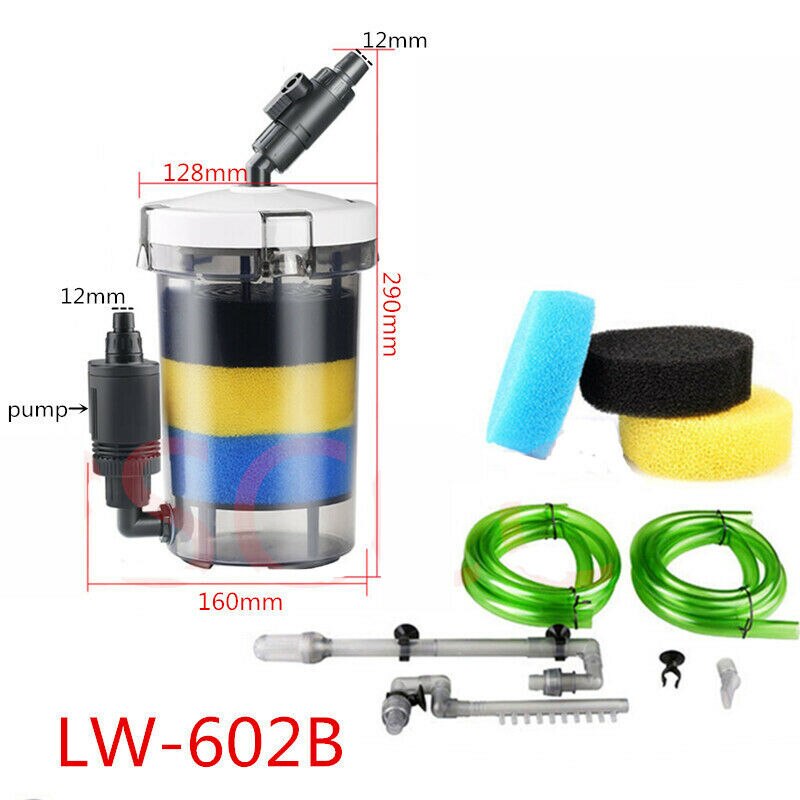 110-240V SUNSUN Fish Tank External Canister Filter LW602B LW603B Transparent Filter